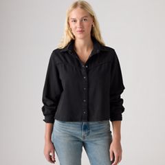 Logan Shirt — Tencel Rebel Edge Top - Black 1