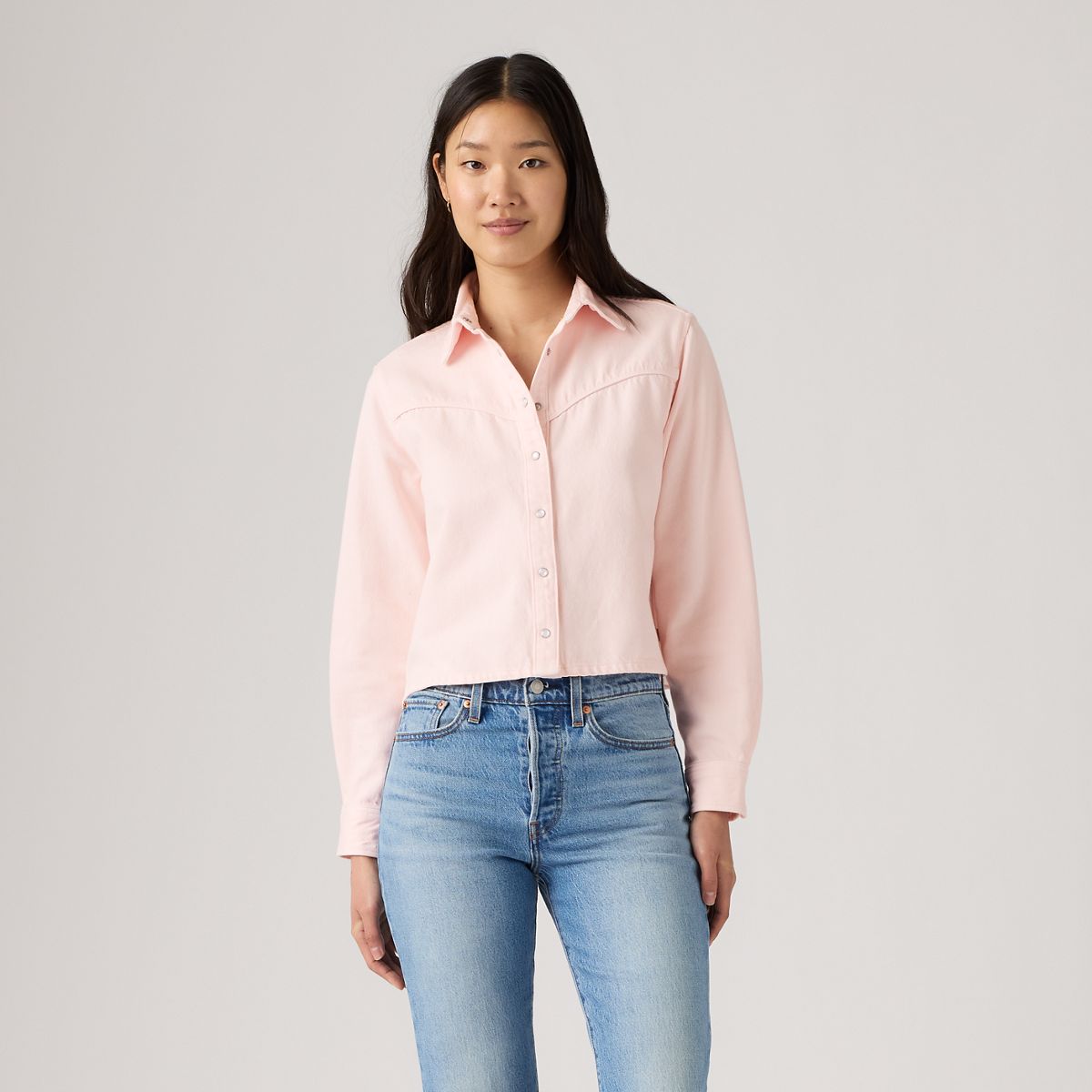 Logan Shirt — Dusty Crystal Pink Shacket - Pink