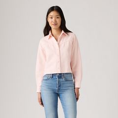 Logan Shirt — Dusty Crystal Pink Shacket - Pink 3