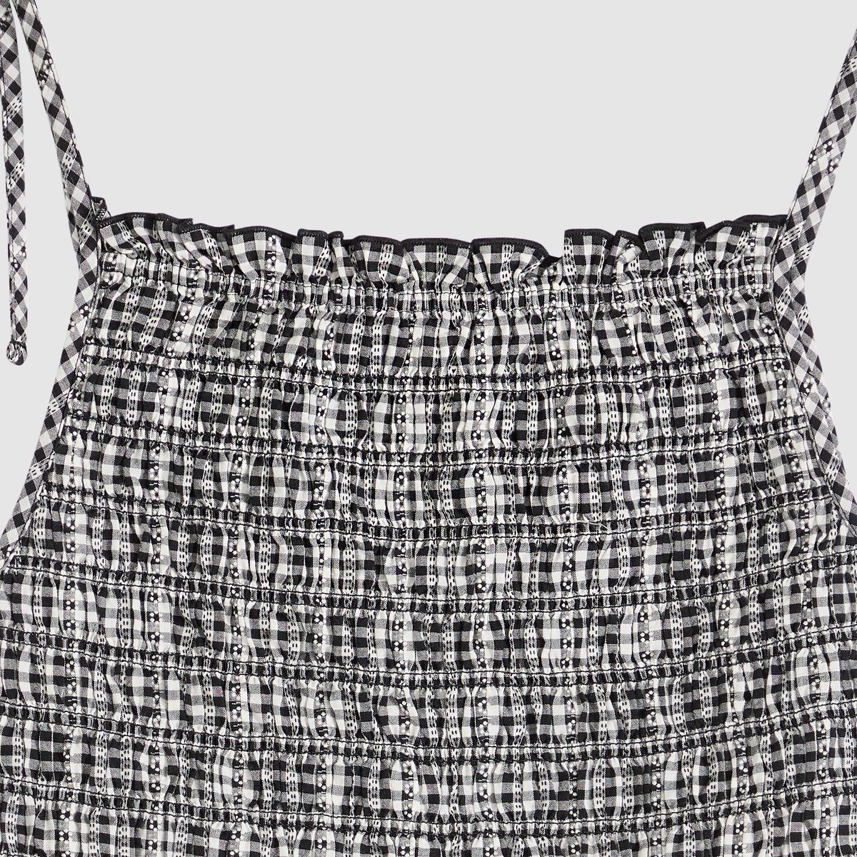 Monaco Blouse — Springtime Dobby Gin - Black