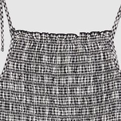 Monaco Blouse — Springtime Dobby Gin - Black 7