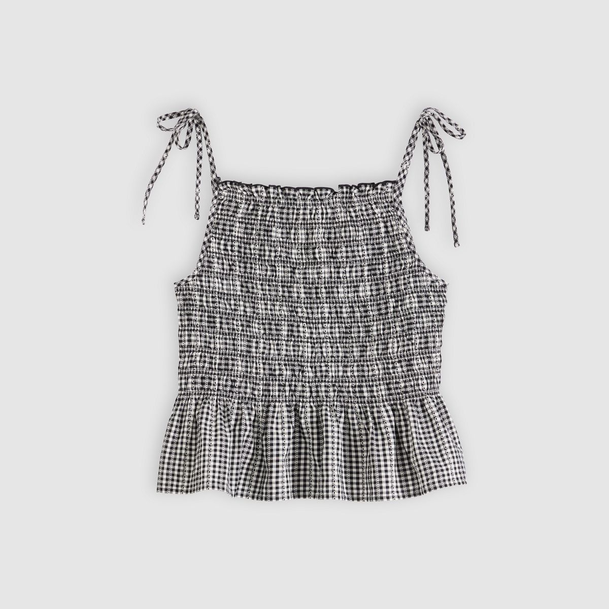 Monaco Blouse — Springtime Dobby Gin - Black