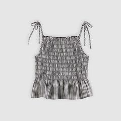 Monaco Blouse — Springtime Dobby Gin - Black 6