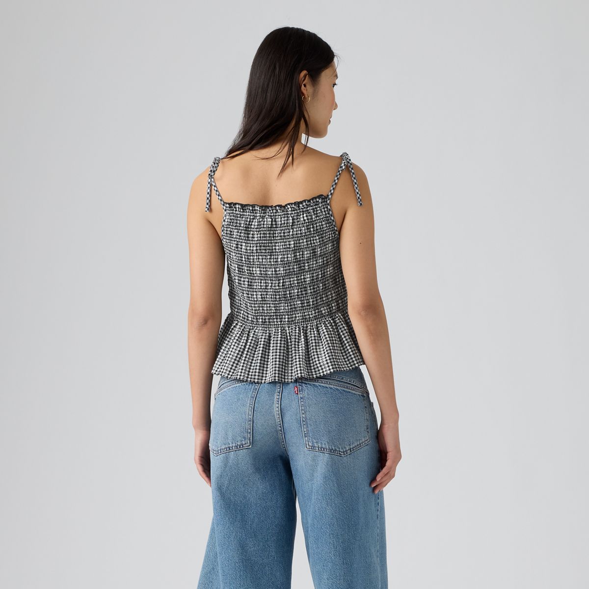 Monaco Blouse — Springtime Dobby Gin - Black