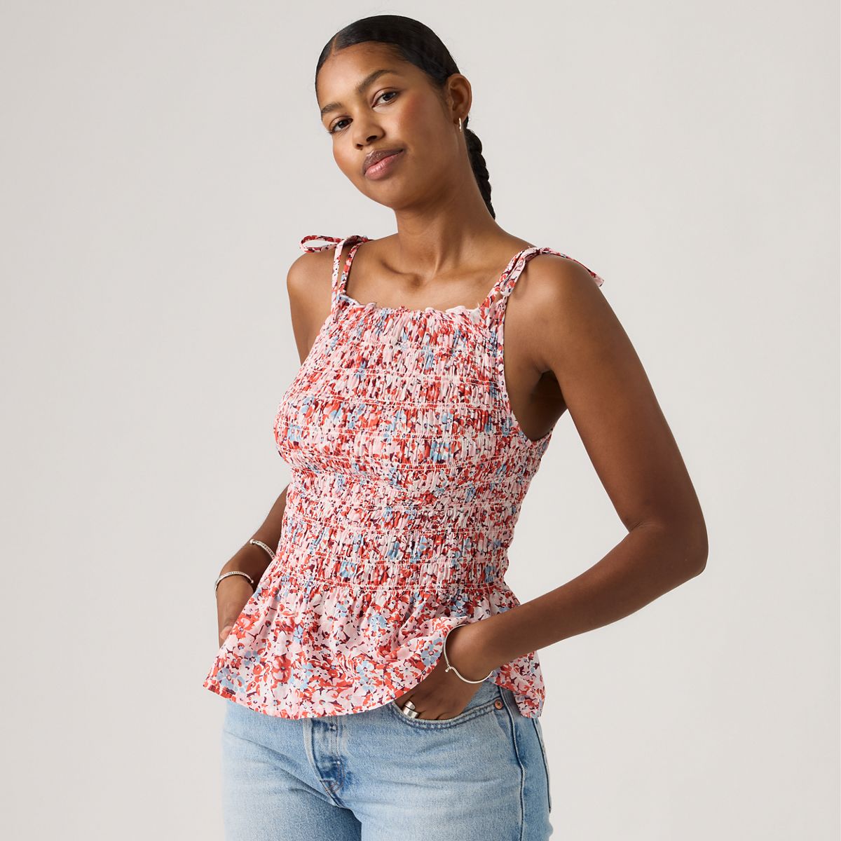 Monaco Blouse — Laurie Floral - Pink
