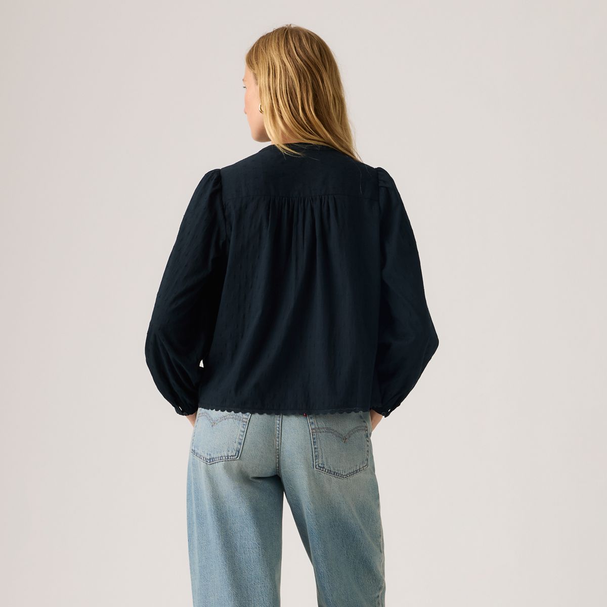 Cleo Blouse — Anthracite Night - Black