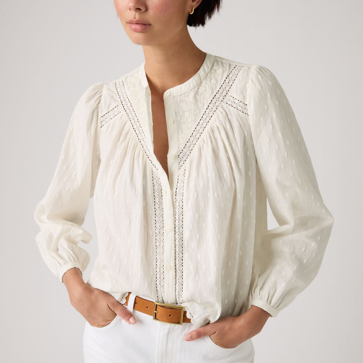 Cleo Blouse — Egret - Cream