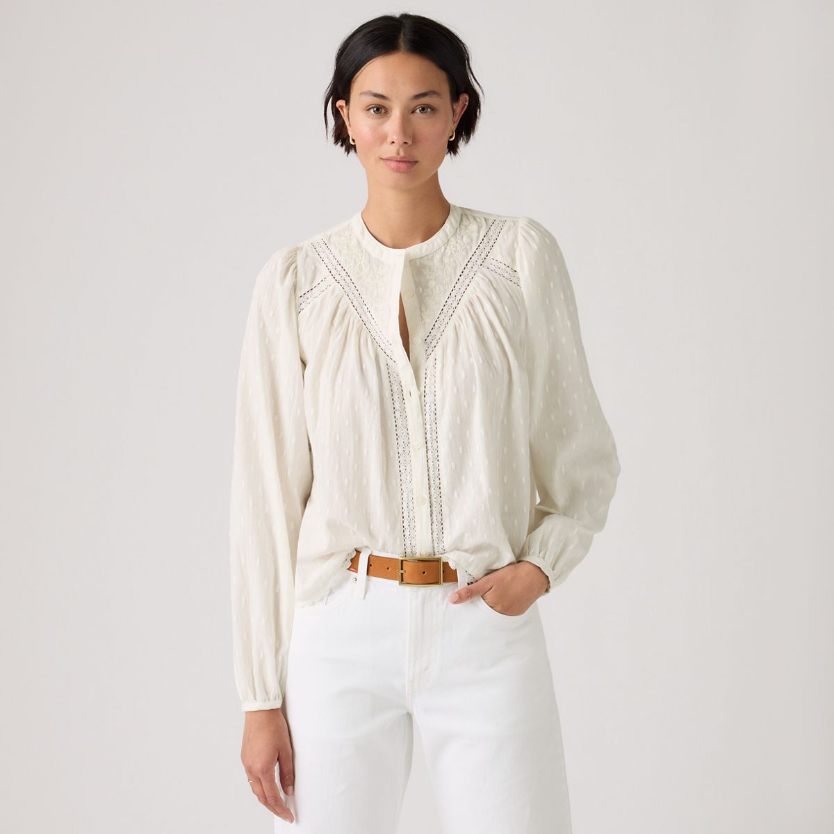 Cleo Blouse — Egret - Cream