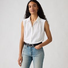 Londyn Short-Sleeve Popover Top — Bright White - White 1