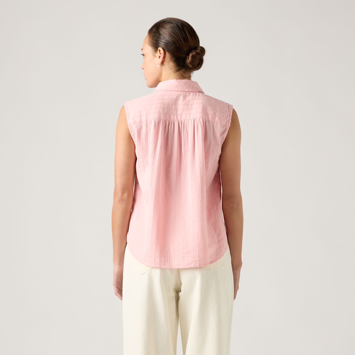 Londyn Short-Sleeve Popover Top — Coral Blush - Pink