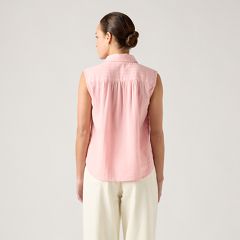 Londyn Short-Sleeve Popover Top — Coral Blush - Pink 4