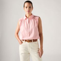 Londyn Short-Sleeve Popover Top — Coral Blush - Pink 1