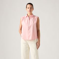 Londyn Short-Sleeve Popover Top — Coral Blush - Pink 3