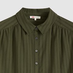 Londyn Short-Sleeve Popover Top — Deep Depths - Green 2