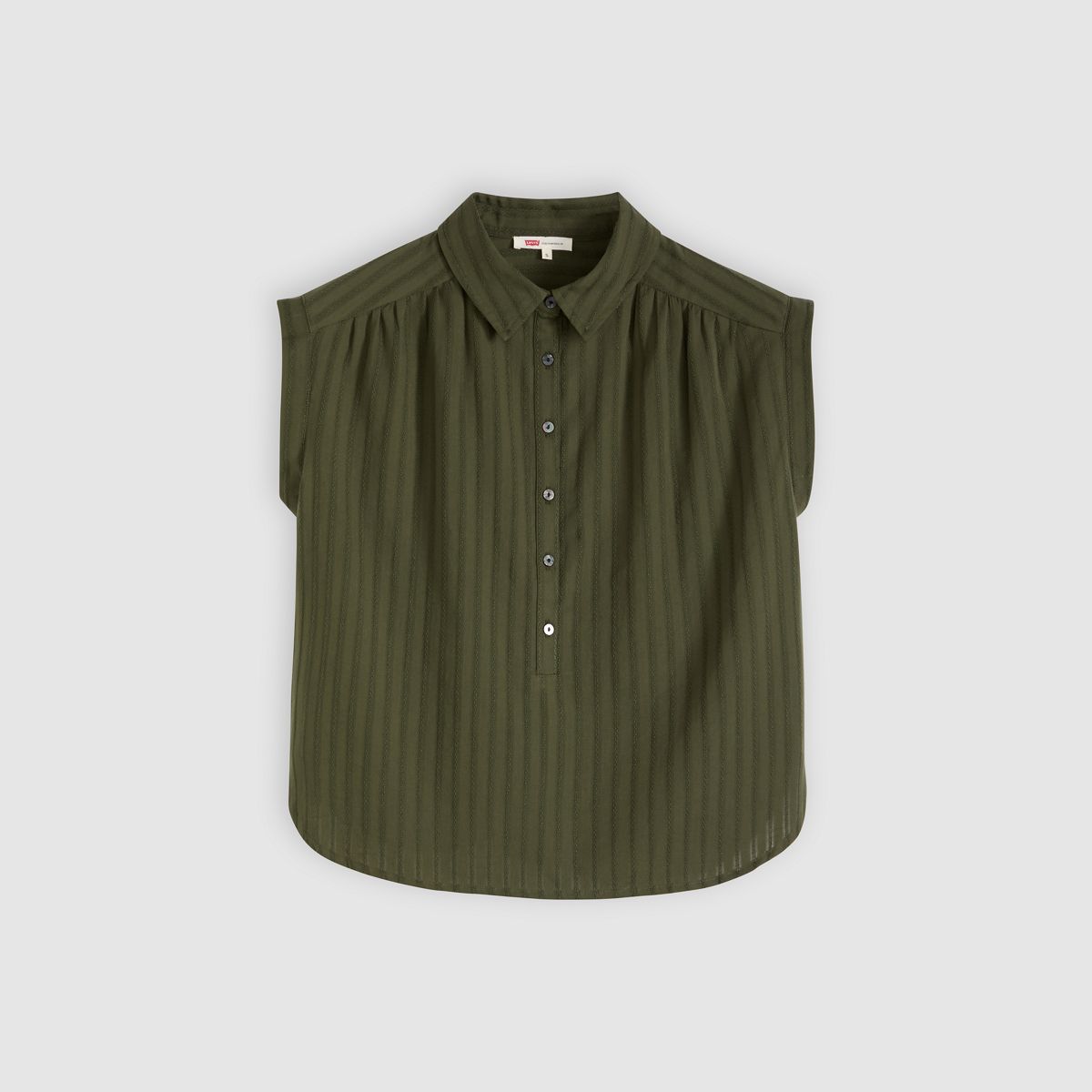 Londyn Short-Sleeve Popover Top — Deep Depths - Green
