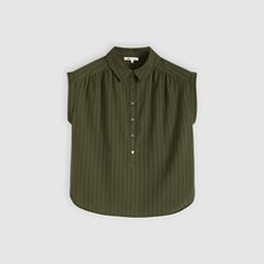 Londyn Short-Sleeve Popover Top — Deep Depths - Green 1