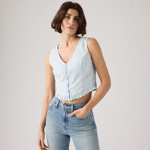 Teagan Blouse — Watch Me - Light Wash