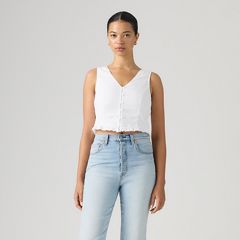 Teagan Blouse — Mini Eyelet Bright W - White 3