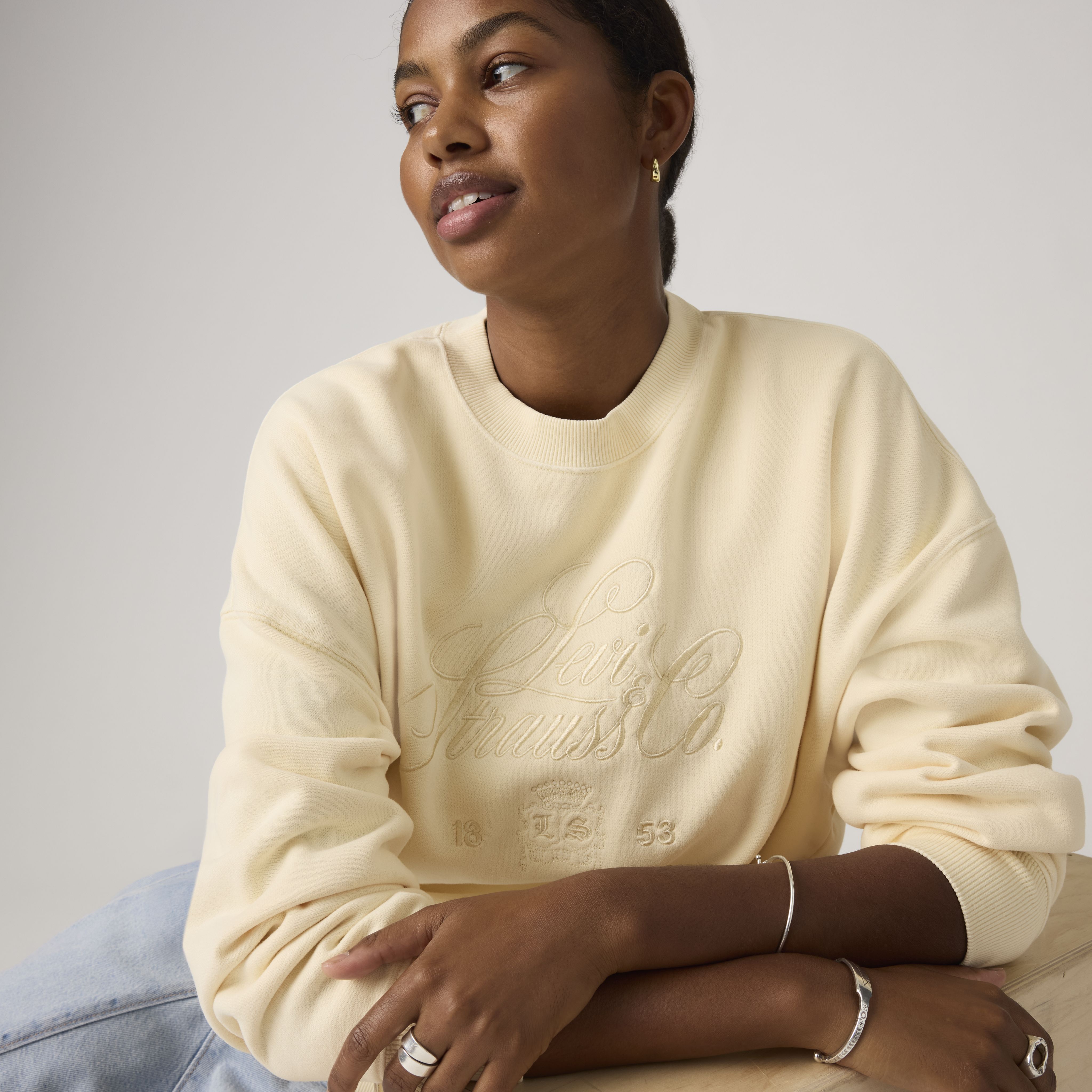 Sweat-shirt col rond graphique Vintage Oversized 2