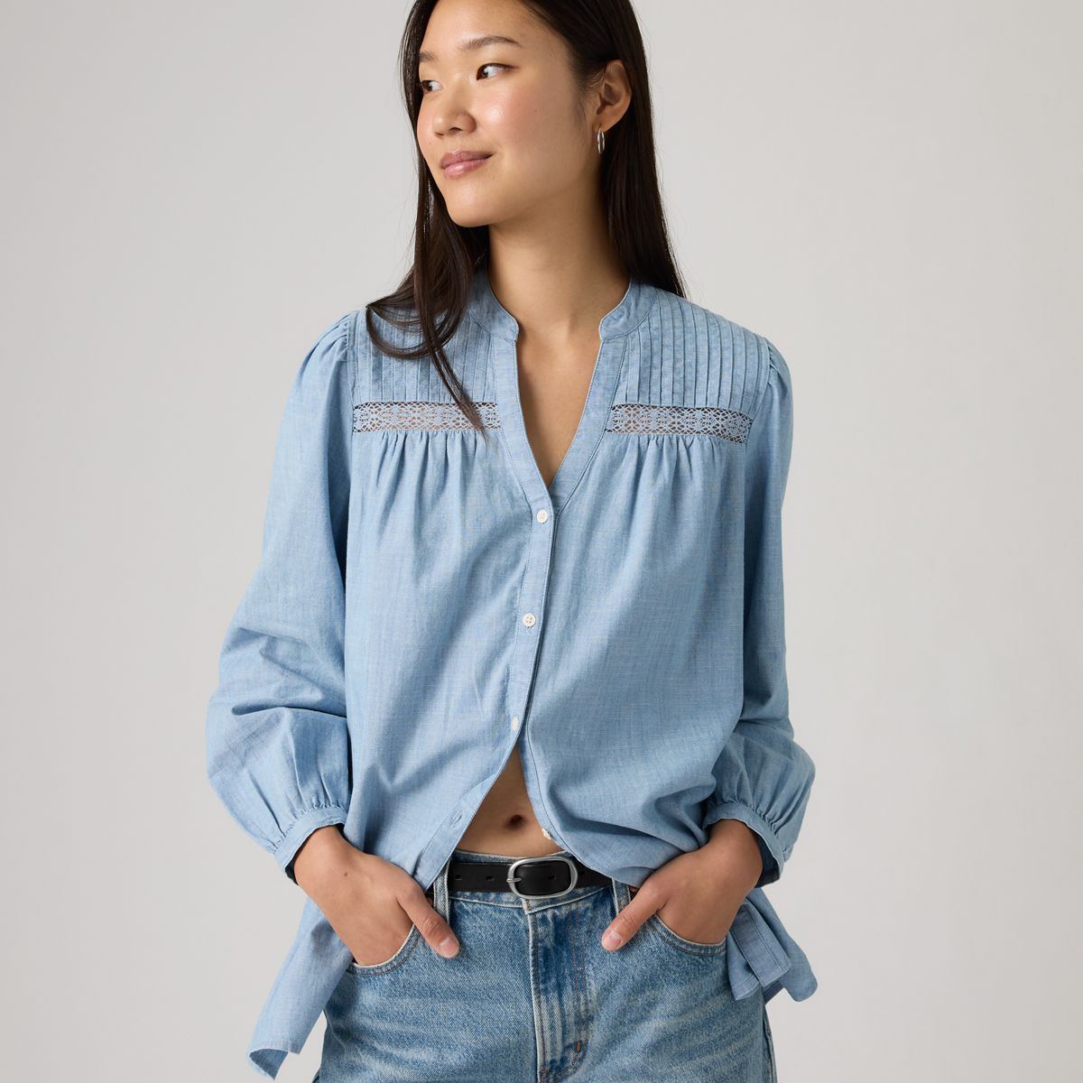 Madeline Tunic — Soft Current - Light Wash