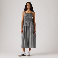 Monaco Midi Sundress — Springtime Dobby Gin - Black 4
