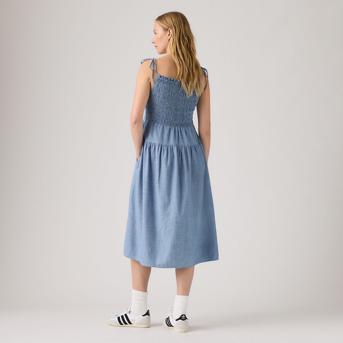 Monaco Midi Sundress — Breezy Blues - Medium Wash