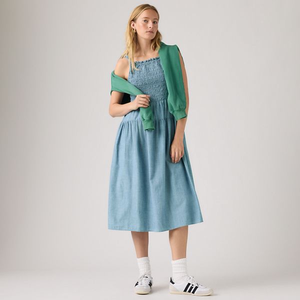 Monaco Midi Sundress — Breezy Blues - Medium Wash