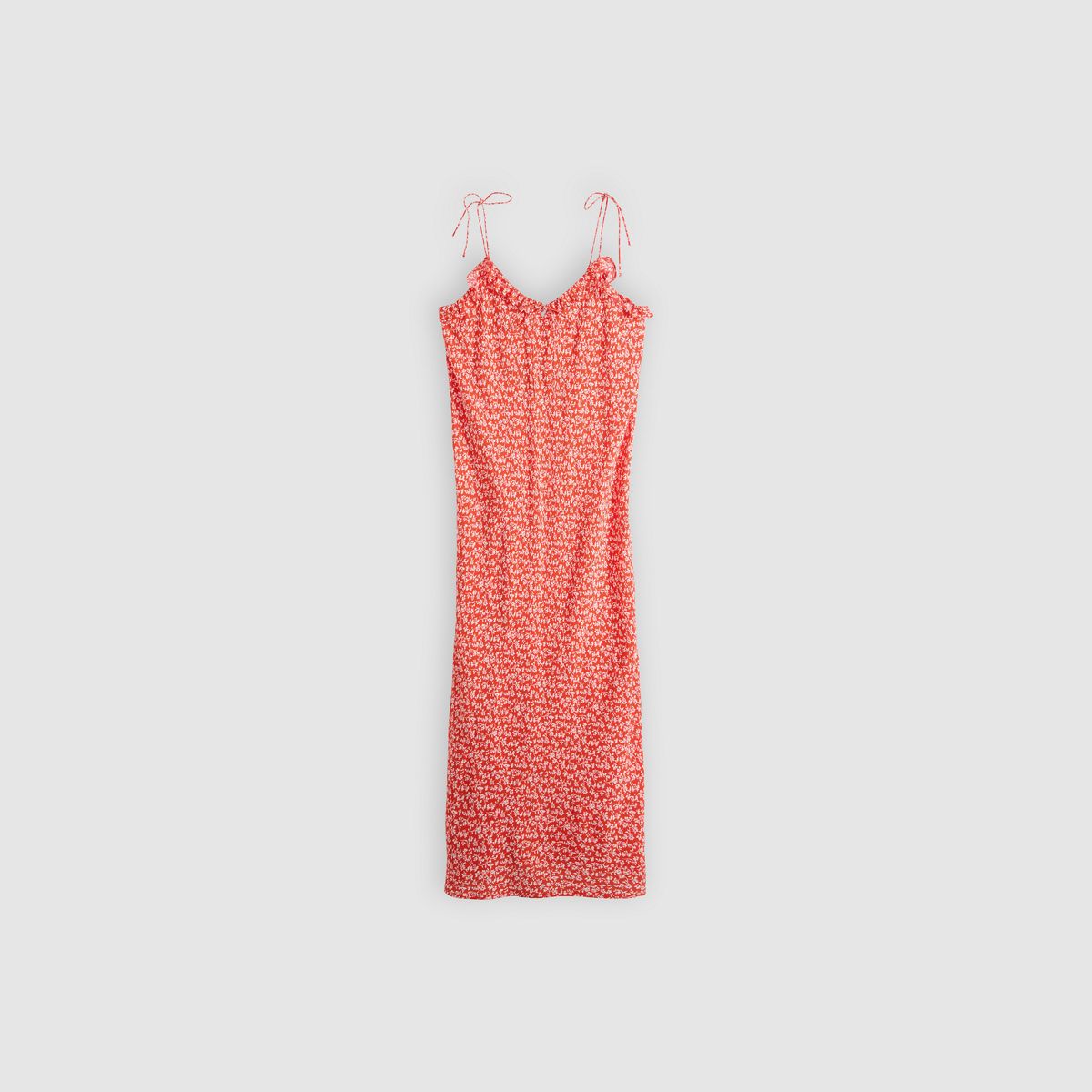 Sarita Slip Midi Dress — Pamela Floral Vine S - Red