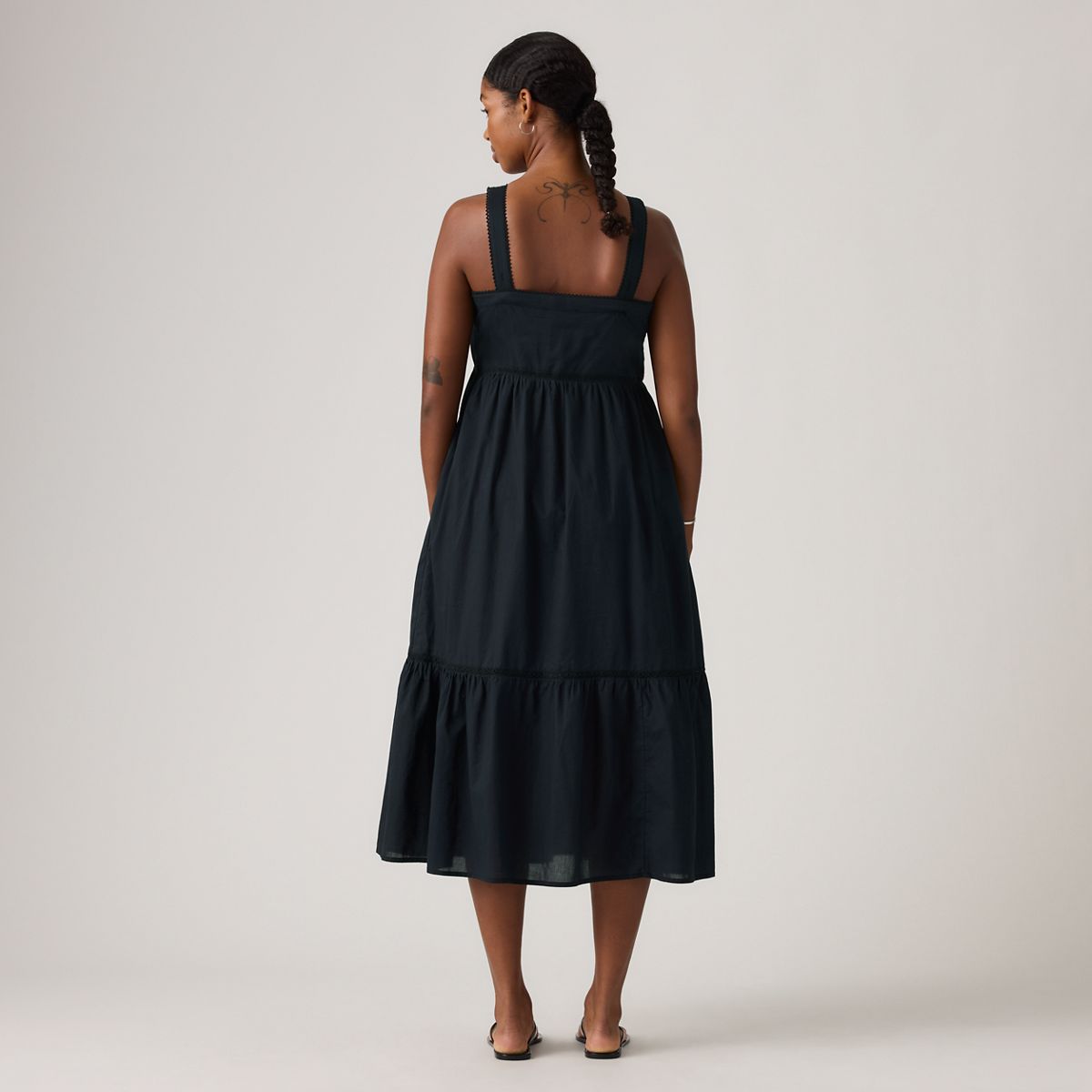 Mimi Midi Dress — Anthracite Night - Black