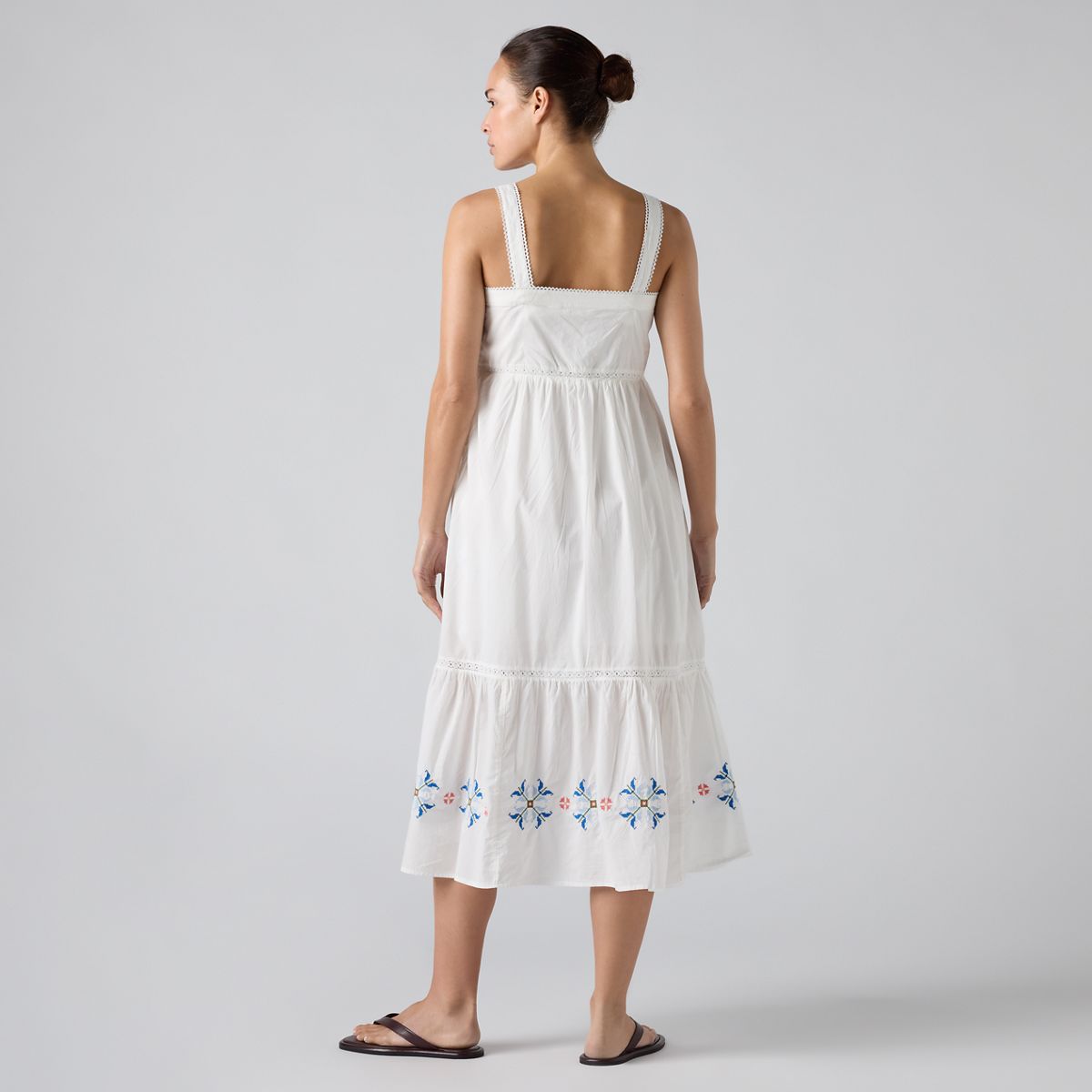 Mimi Midi Dress — Cloud Dancer Larger - Multi-Color