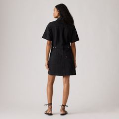 Short-Sleeve Logan Western Midi Dress — Capturing Moments - Black 4
