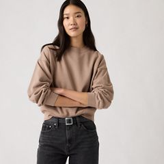 Vintage Garment Dye Boxy Sweatshirt — Garment Dye Pine Bar - Brown 1
