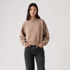 Vintage Garment Dye Boxy Sweatshirt — Garment Dye Pine Bar - Brown 3