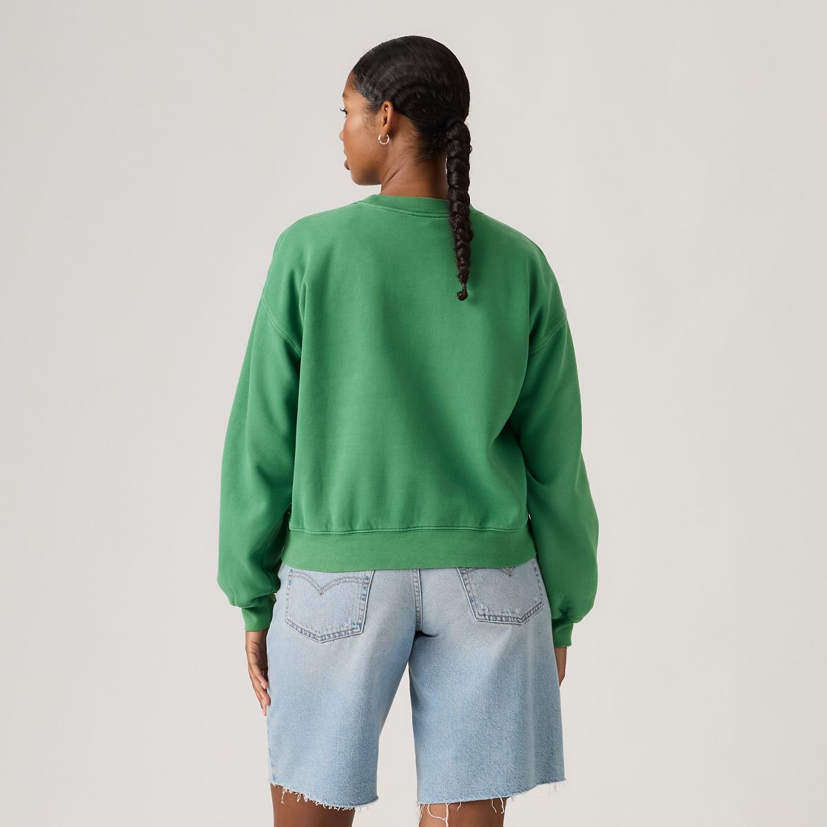 Vintage Garment Dye Boxy Sweatshirt — Garment Dye Pine - Green