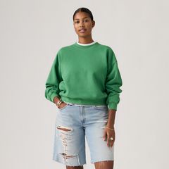 Vintage Garment Dye Boxy Sweatshirt — Garment Dye Pine - Green 3