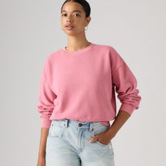 Vintage Garment Dye Boxy Sweatshirt — Womens Fleece Tameless Rose - Pink 1