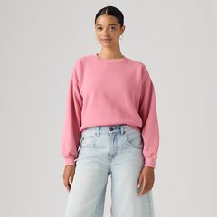 Vintage Garment Dye Boxy Sweatshirt — Womens Fleece Tameless Rose - Pink 3
