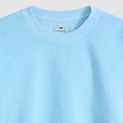 Vintage Garment Dye Boxy Sweatshirt — Womens Fleece Alaskan Blue - Blue 6