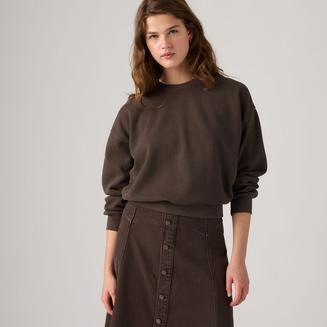 Levi's Vintage Boxy Sweatshirt In Womens Fleece Java