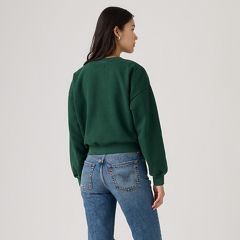 Vintage Garment Dye Boxy Sweatshirt — Womens Fleece Pine Grove - Green 5