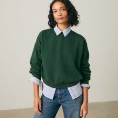 Vintage Garment Dye Boxy Sweatshirt — Womens Fleece Pine Grove - Green 1