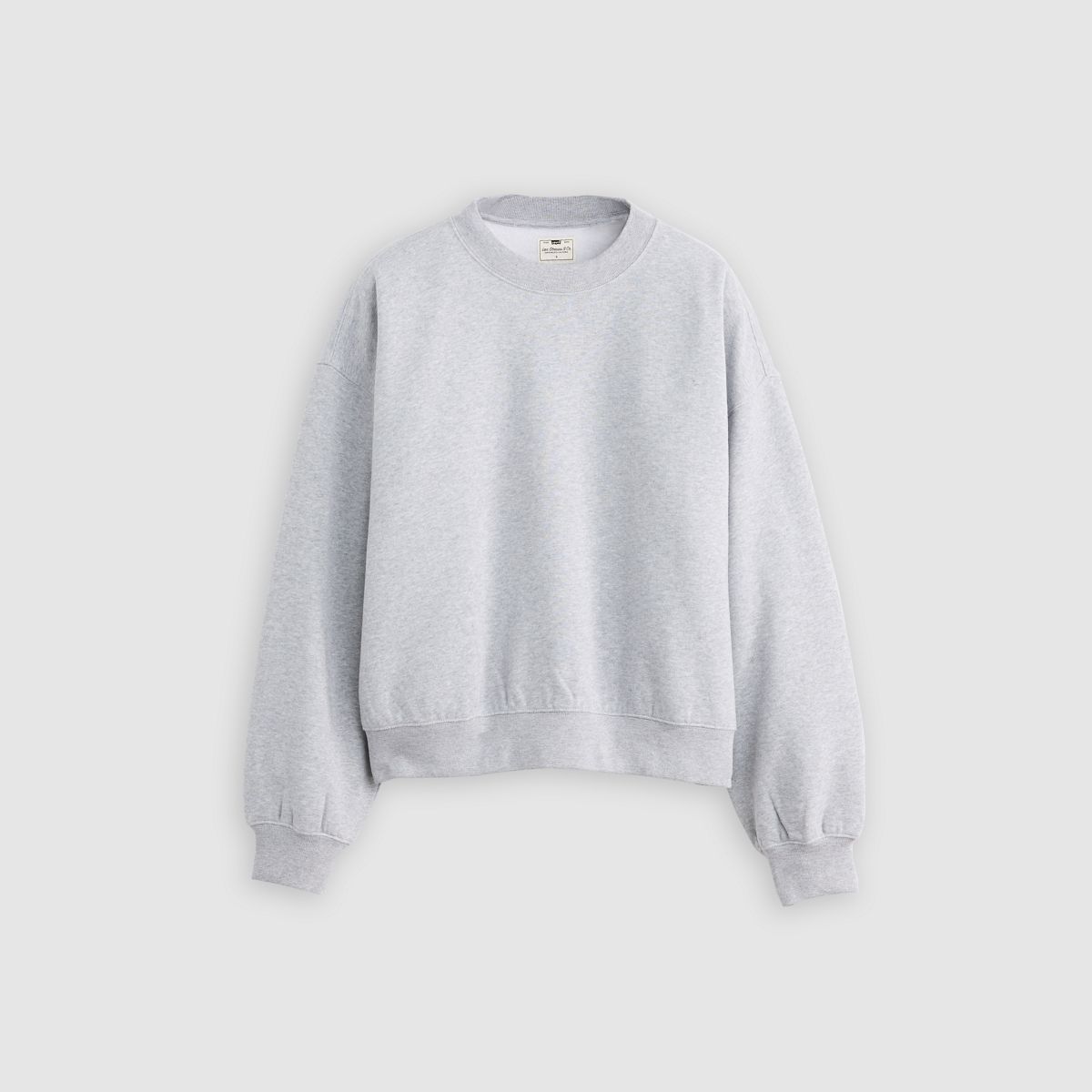 Vintage Garment Dye Boxy Sweatshirt — Silver Heather Gray - Grey