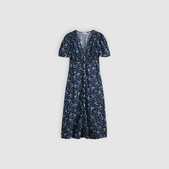 Paola Short-Sleeve Midi Dress — Mavis Floral Blue As - Blue 5