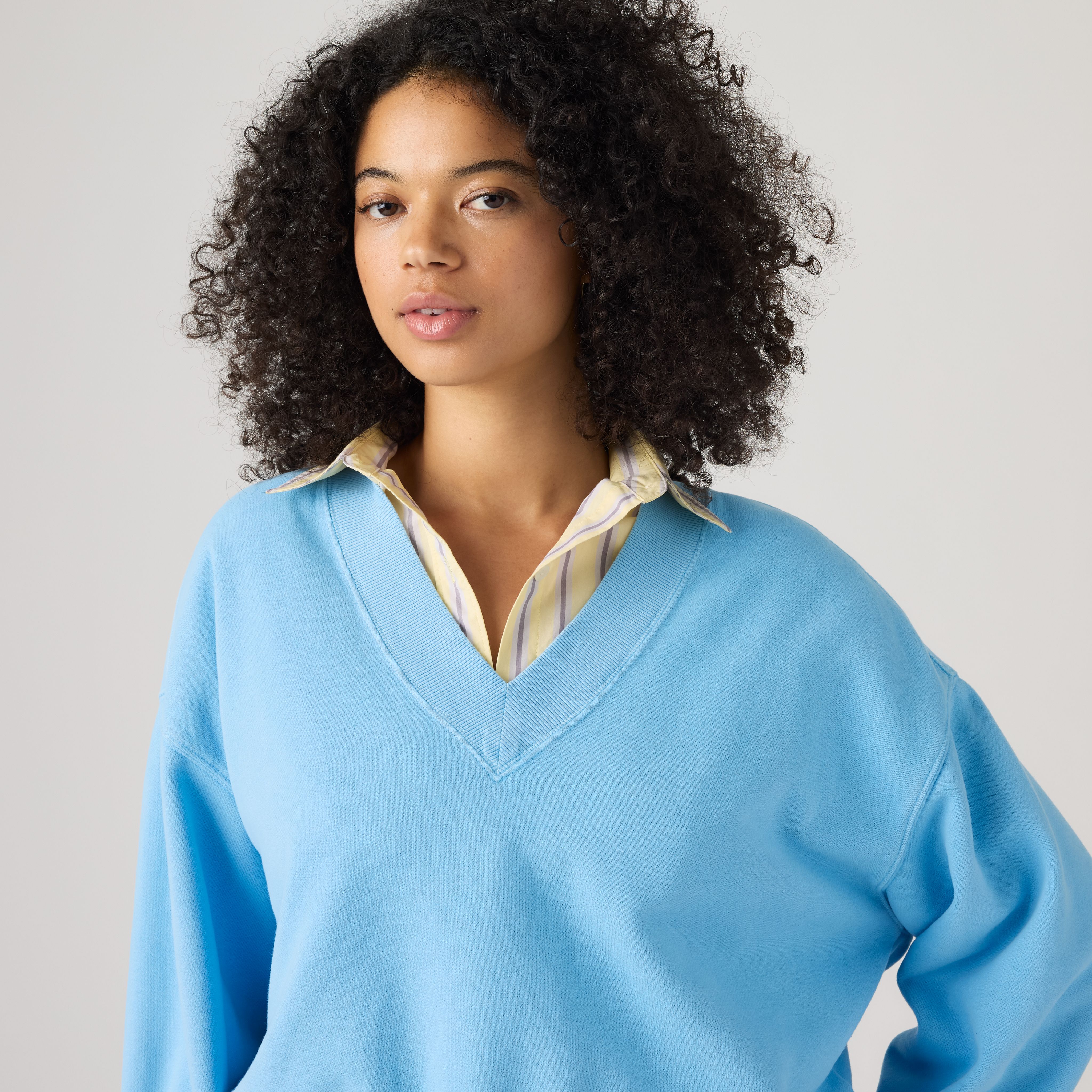 Vintage V-Neck Sweatshirt 2