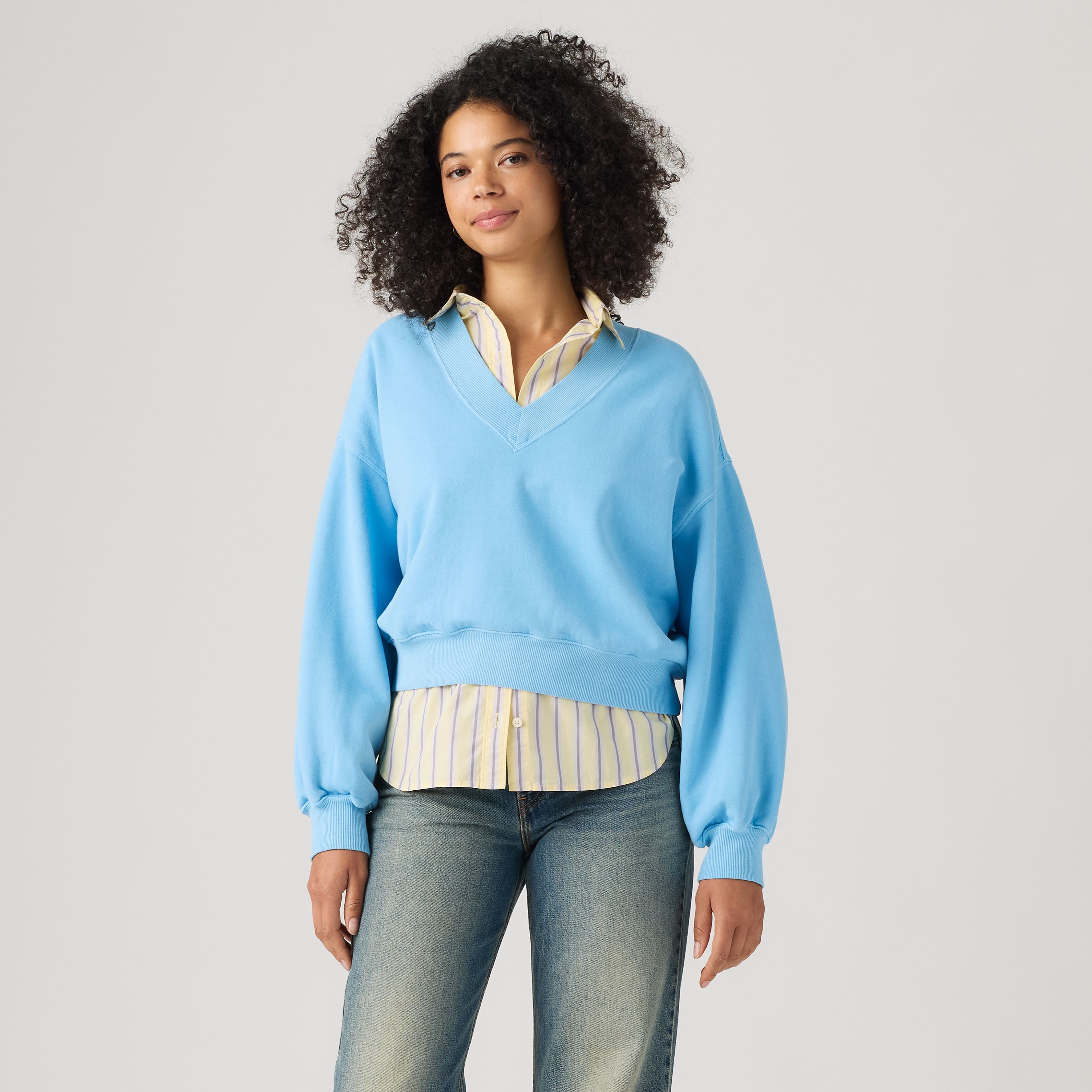 Vintage V-Neck Sweatshirt 3