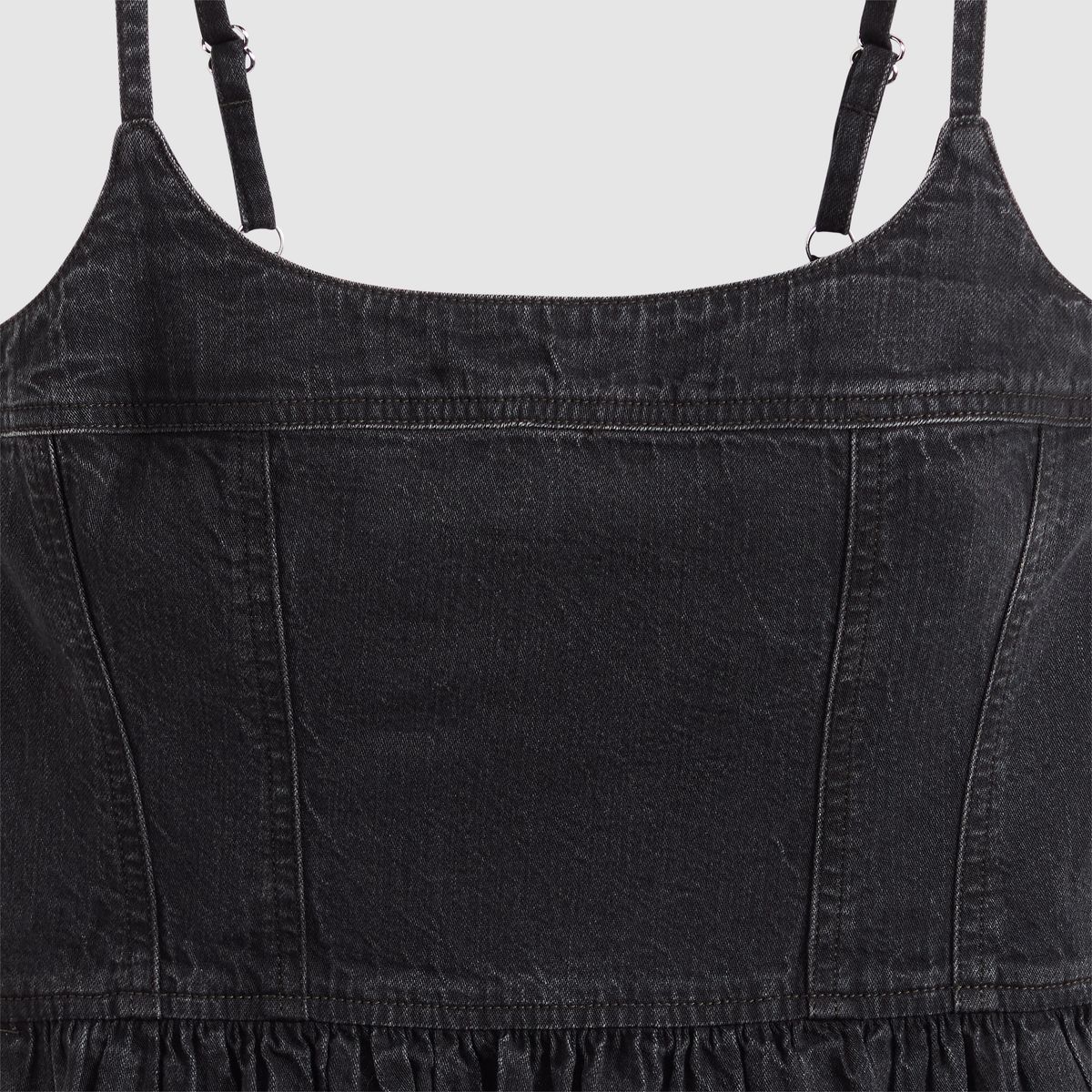 Jadine Denim Mini Lightweight Dress — First Or Last Dress - Black