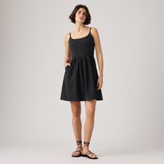 Jadine Denim Mini Lightweight Dress — First Or Last Dress - Black 4