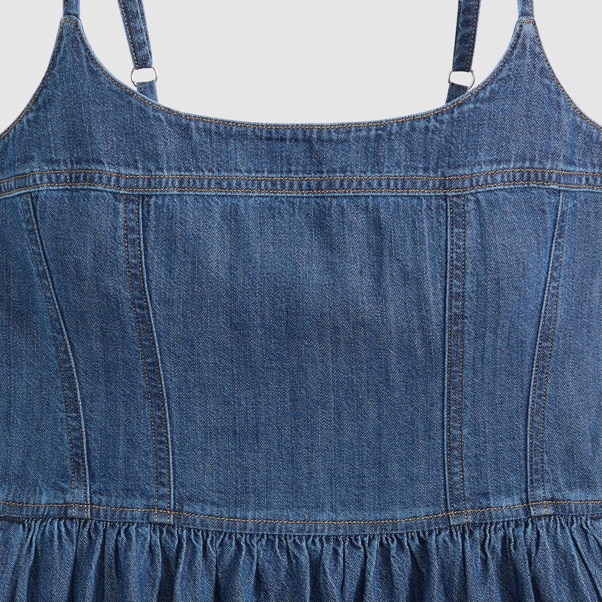 Jadine Denim Mini Lightweight Dress — Unturned Stone Dress - Medium Wash