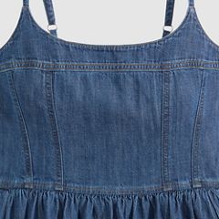 Jadine Denim Mini Lightweight Dress — Unturned Stone Dress - Medium Wash 6