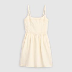 Jadine Denim Mini Lightweight Dress — Icy Ecru 4 - White 5